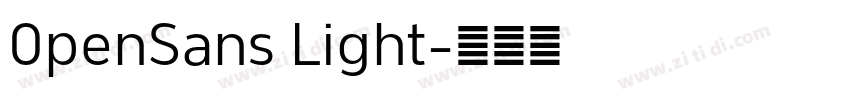 0penSans Light字体转换